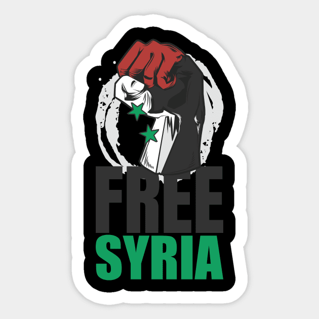 Syria T-Shirt Flag Sticker by avshirtnation